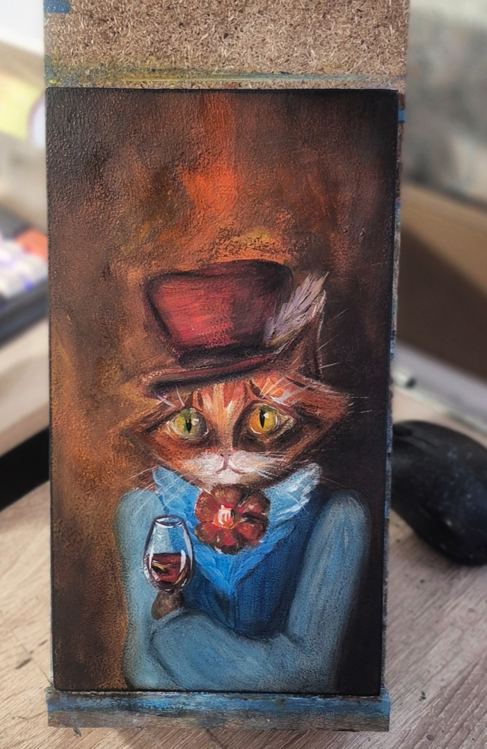 МДФ. 14×20. Смешанная техника акрил и художественная пастель. Покрытие: художественный лак.
