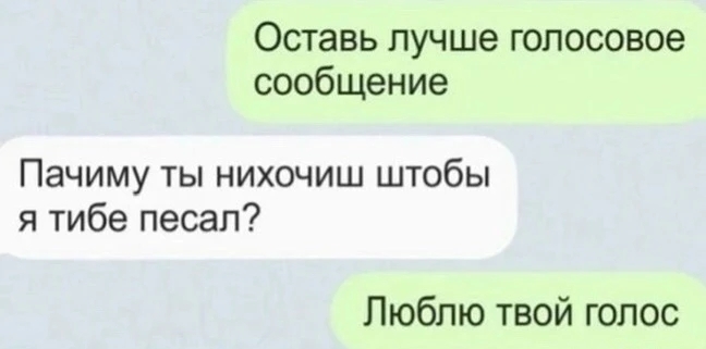 Люблю твой голос