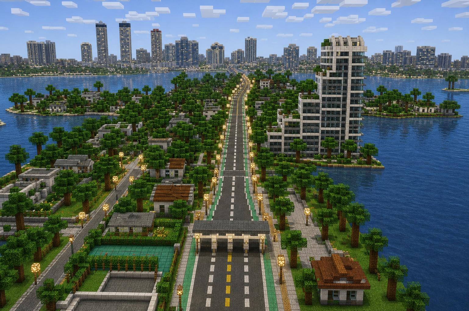 A blogger recreated locations from the GTA 6 trailer in Minecraft—the project took almost a year. - Gta 6, Minecraft, Creation, Rockstar, Gta vice city, VKontakte (link), Longpost