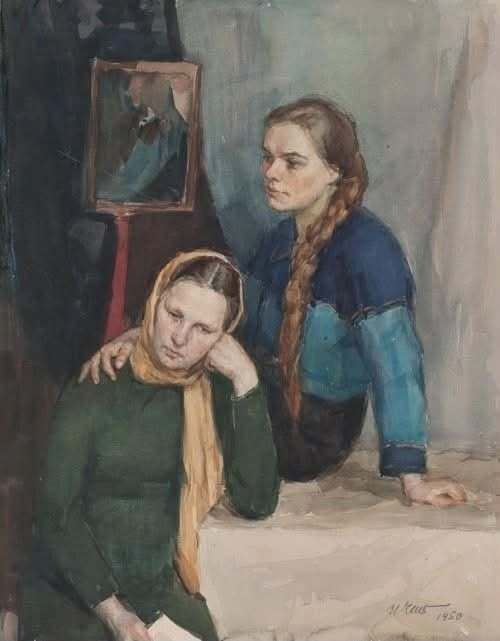 Чарская Ирина Алексеевна (1923-2015). Задумались 1950