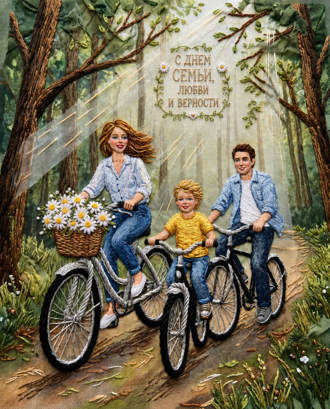 May this Day of Family, Love and Fidelity be filled with smiles, hugs and happy moments. - Neural Network Content, Artificial Intelligence, Neural network art, Family, Family Day of Love and Fidelity, Traditions, Russia, Longpost