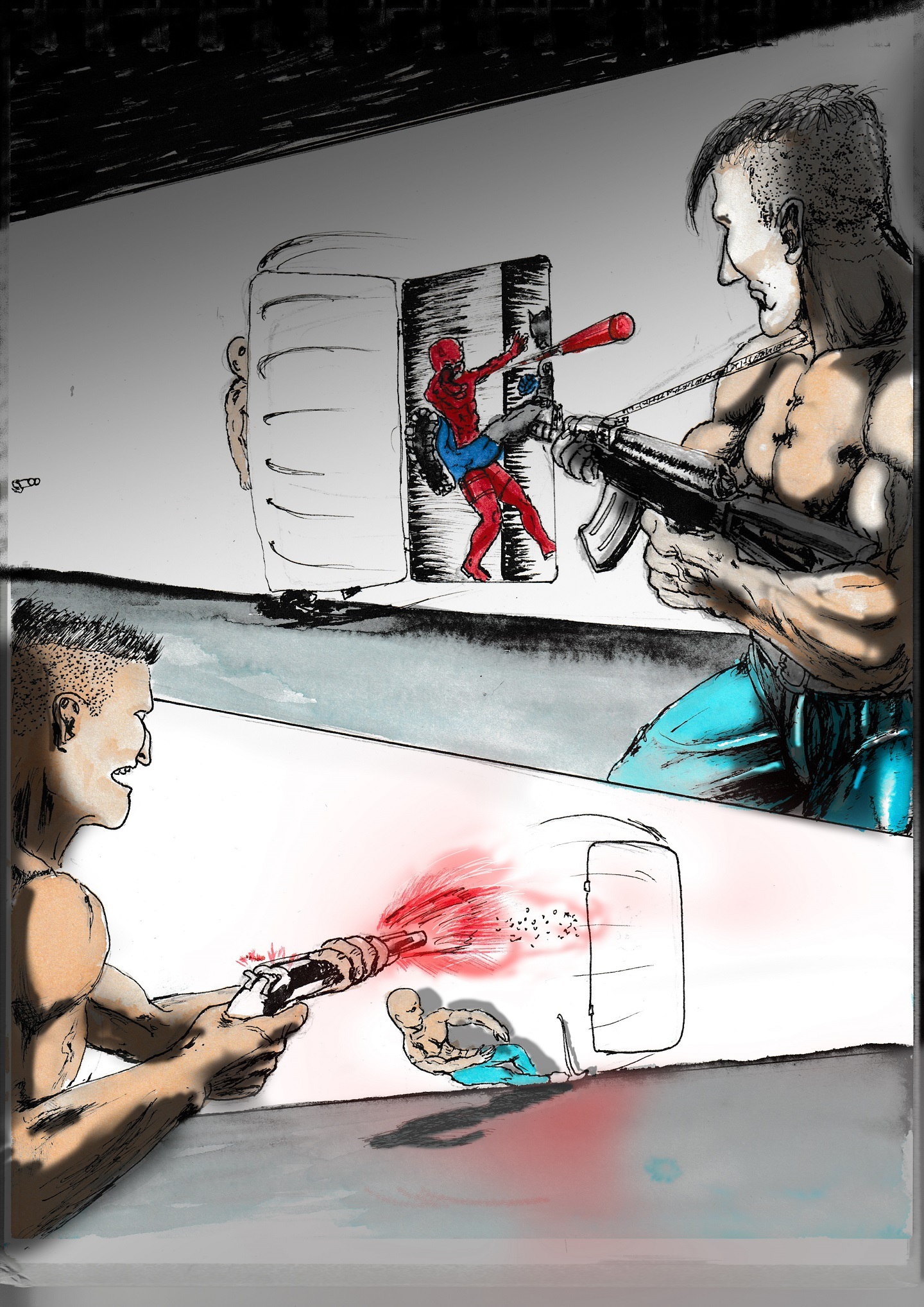 Don't Ask for Help (Part 2) - Series Dont ask for help, My, Author's comic, Superheroes, Daredevil, Batman, Marvel, Dc comics, Marvel vs DC, Longpost