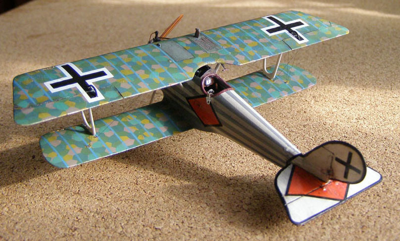 Pfalz D.IIIa – Striped - My, Aviation, Military aviation, Fighter, Aircraft modeling, Stand modeling, Scale model, Longpost