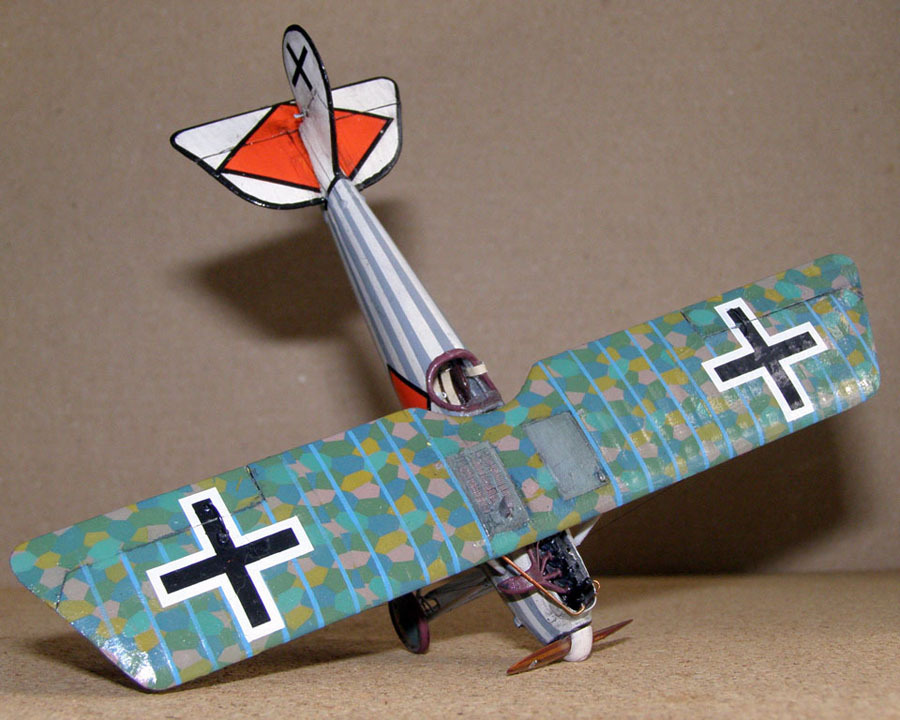 Pfalz D.IIIa – Striped - My, Aviation, Military aviation, Fighter, Aircraft modeling, Stand modeling, Scale model, Longpost