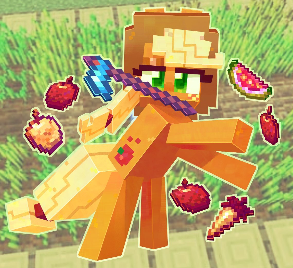 Square Farmer - My little pony, Minecraft, Applejack