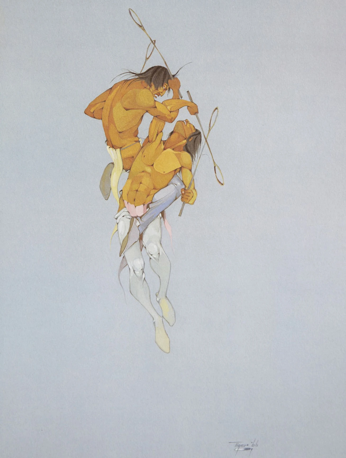 Lacrosse and stickball in art: painting, graphics - Series Lacrosse in Russia, My, Lacrosse, Painting, Art, Longpost