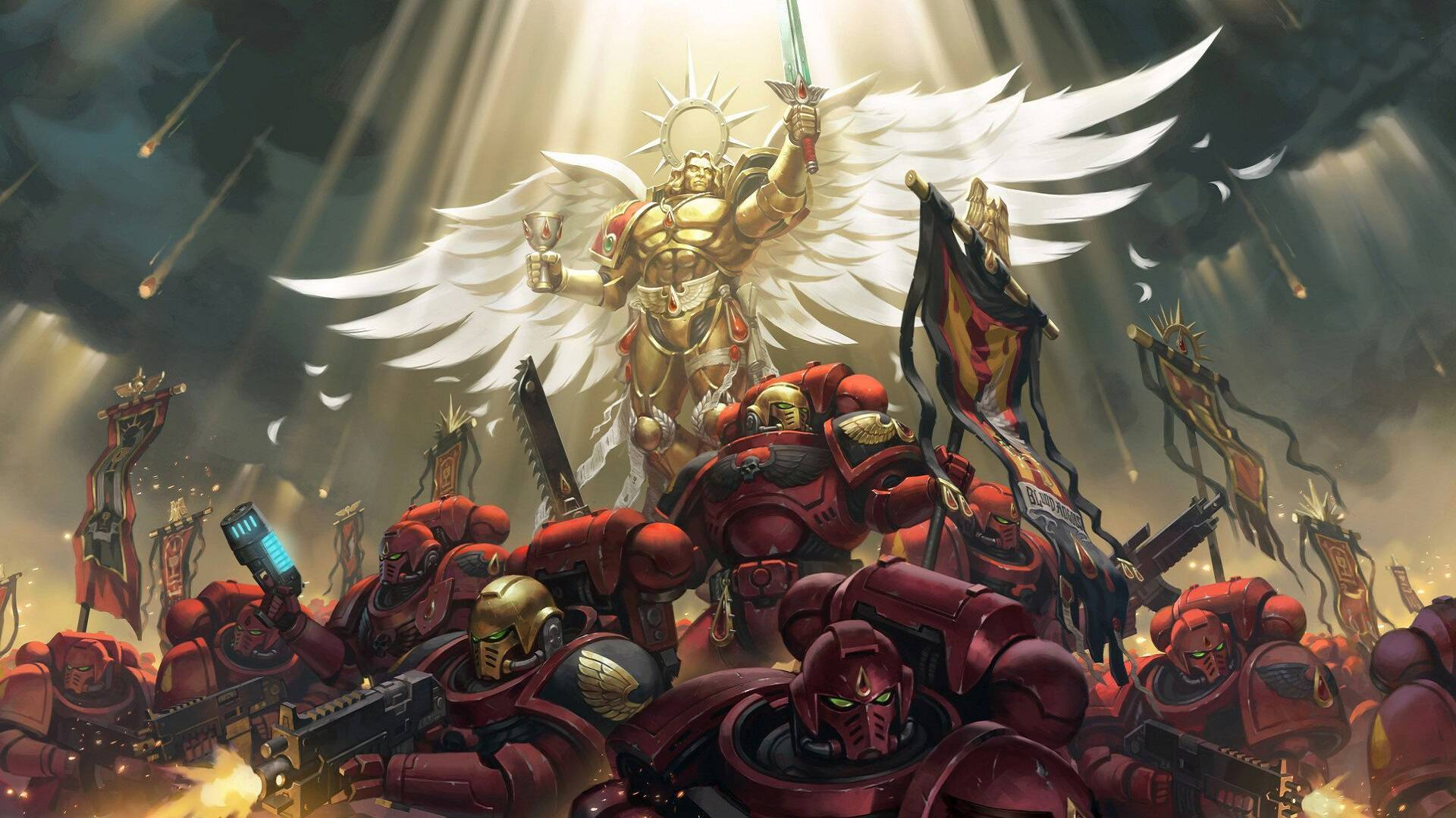 Warhammer 40,000 in Plain English. Part 11. Primarchs Again! - Series Warhammer 40000
, My, Retelling, Lore of the universe, Fantasy, Mat, Longpost, Emperor of Humanity, Warhammer 40k, Magnus the red, Sanguinius, Lion El`Jonson