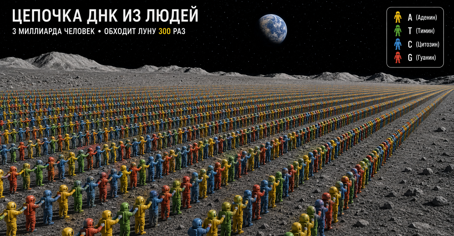DNA from humans and crazy cosmic calculations - My, The science, Nauchpop, Biology, DNA, moon, Persistent calculations, Longpost