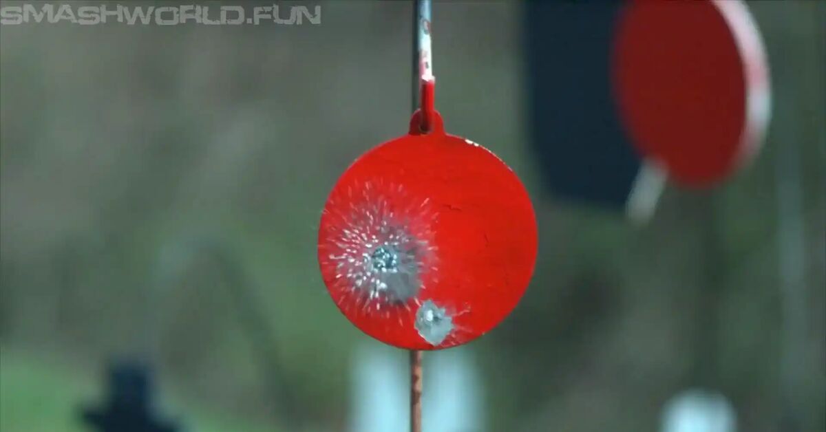 Why does a bullet shatter when it hits a steel target instead of bouncing off? - Bullet, Metals, Slow motion, Video, Soundless, Short videos