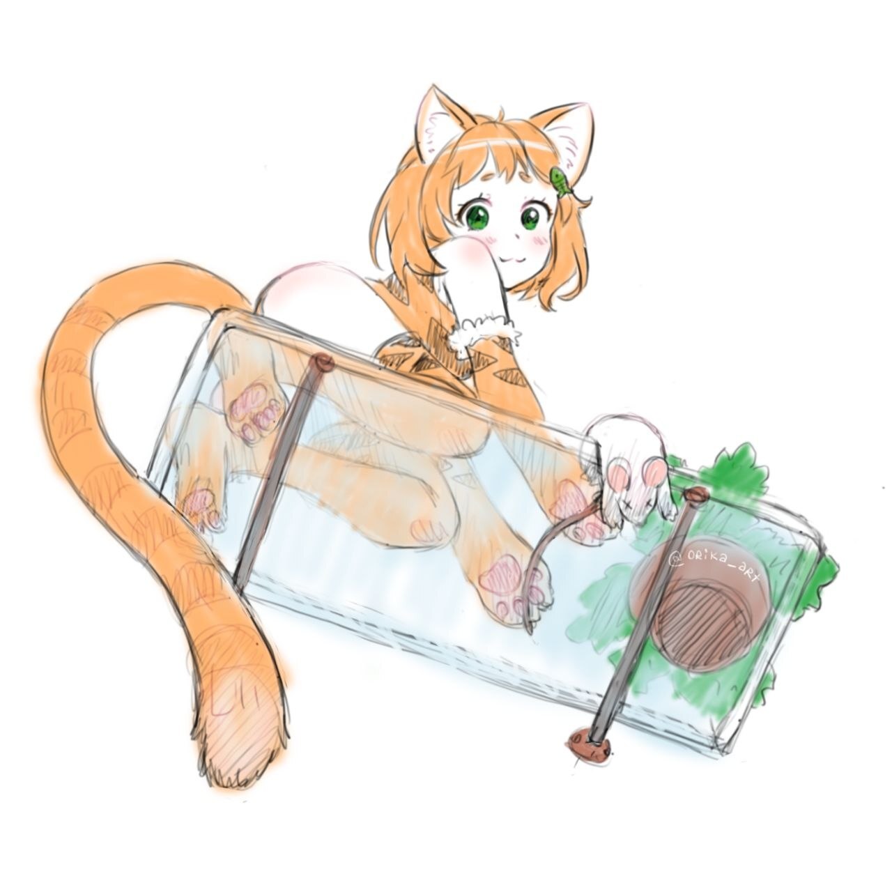 Kitty - My, Orikanekoi, Anime art, Neko, Anime