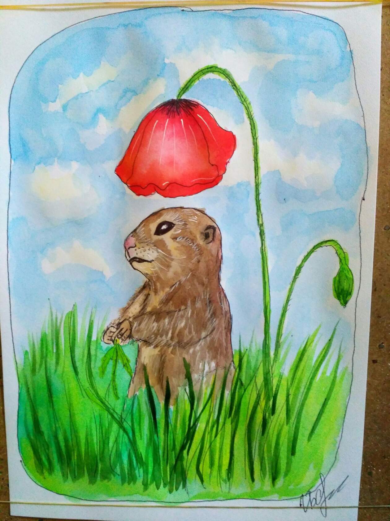 Sketch. I'm drawing. - My, Sketch, Liner, Watercolor, Longpost, Series Im drawing