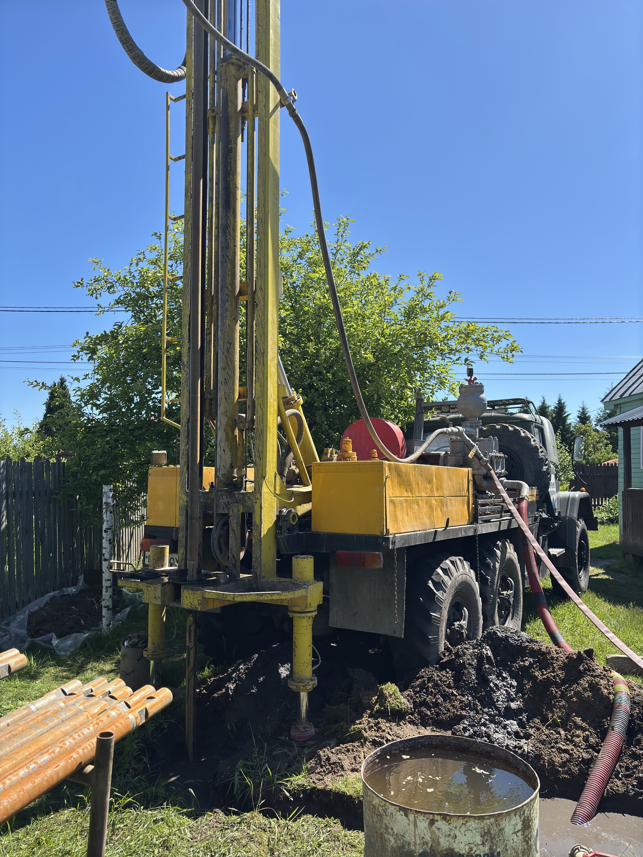 We had already drilled 127 meters… and suddenly the drill failed. - My, Drilling of the wells, Moscow region, Vacation home, Dacha, Water supply, Building, Artesian well, Engineering communications, Longpost, , Peekaboo+