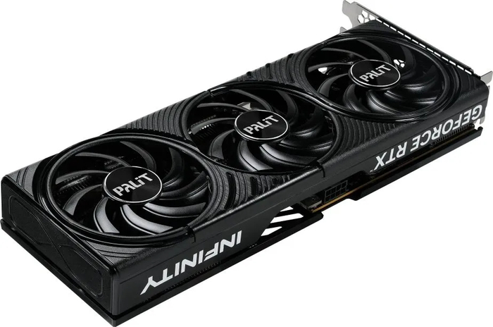 Графический ускоритель Palit GeForce RTX 5060 Ti Dual с интерфейсом подключения PCI-E x16 и двухвентиляторным блоком охлаждения для тяжелых вычислений.