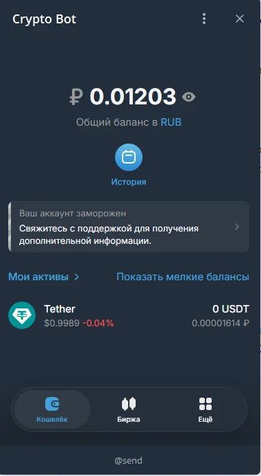 Crypto Bot froze my 112 USDT. I passed KYC, but support has been silent for 11 days. I'm at a dead end. - My, Cryptocurrency, Fraud, Freezing, Help, Negative