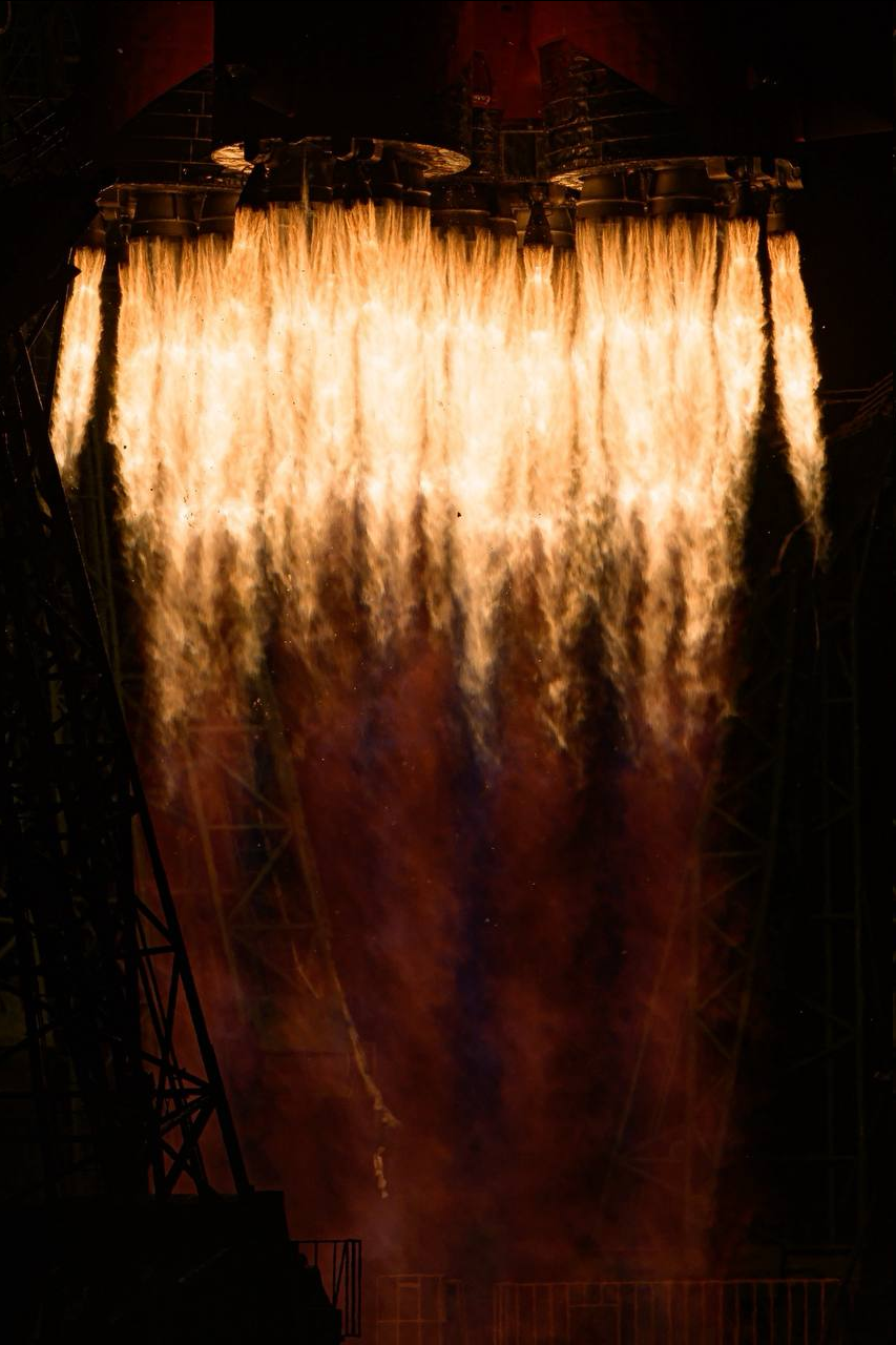 Beautiful photos from yesterday's Soyuz MS-29 launch. - Cosmonautics, Rocket launch, Baikonur Cosmodrome, Roscosmos, Telegram (link), Longpost, The photo, beauty