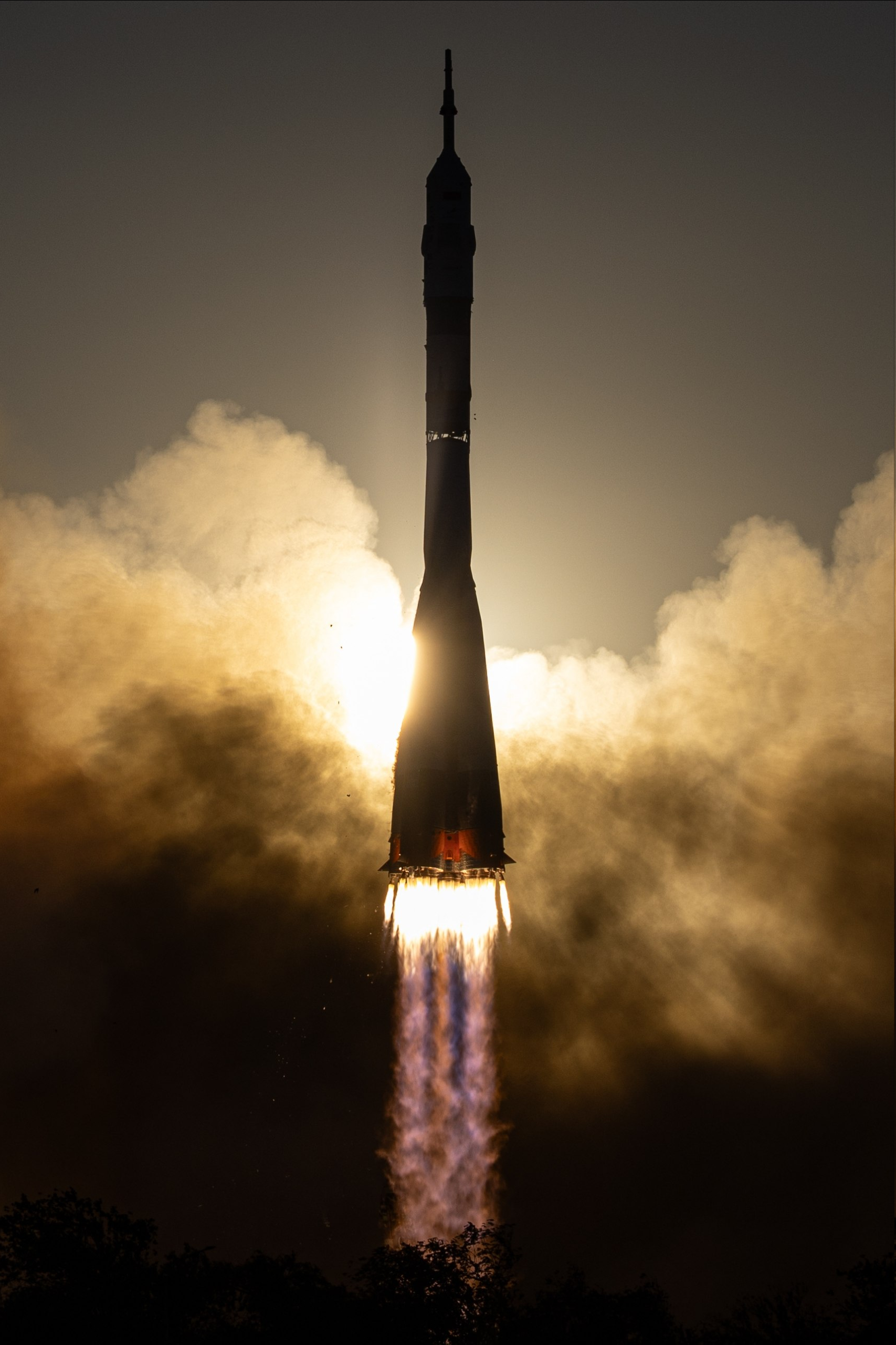 Beautiful photos from yesterday's Soyuz MS-29 launch. - Cosmonautics, Rocket launch, Baikonur Cosmodrome, Roscosmos, Telegram (link), Longpost, The photo, beauty