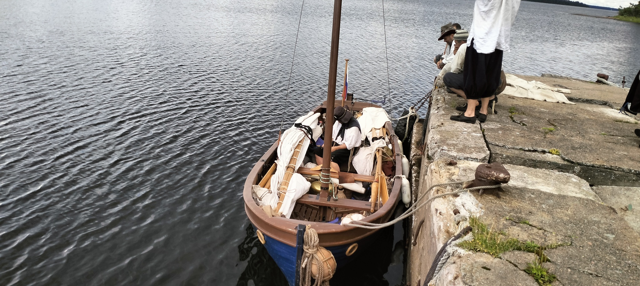 And here we spent two weeks sailing around the Vyborg Bay on gigs - My, Historical reconstruction, Baltic Sea, Sail, Whaler, Hike, Longpost