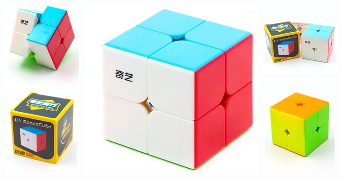 Кубик Рубика для спидкубинга QiYi MoFangGe 2x2x2 QiDi (S) v2 Цветной пластик