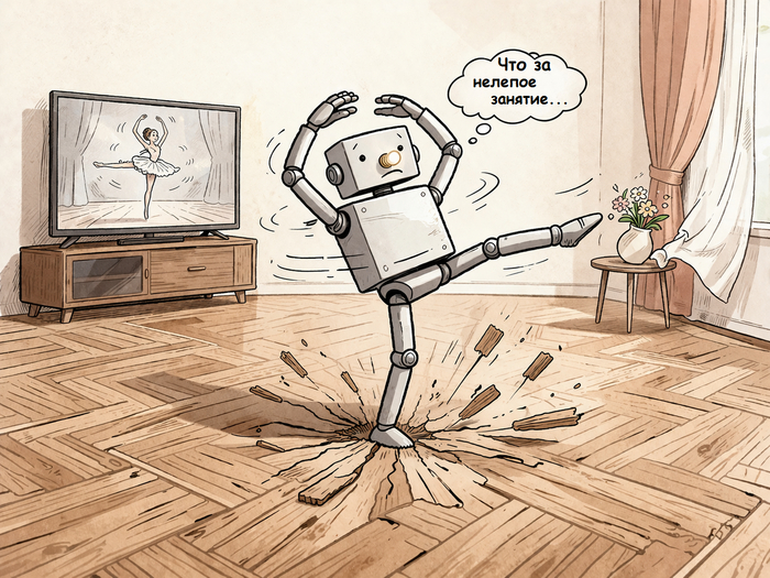 Из Телеграм-канала "Карикатуры / Сотворение Интеллекта" (<!--noindex--><a href="https://pikabu.ru/story/karikaturyi__sotvorenie_intellekta_14165697?u=https%3A%2F%2Ft.me%2Frobocartoon&t=https%3A%2F%2Ft.me%2Frobocartoon&h=0b6e97976cb252a0f06c4f5a228cbb463b539999" title="https://t.me/robocartoon" target="_blank" rel="nofollow noopener">https://t.me/robocartoon</a><!--/noindex-->)