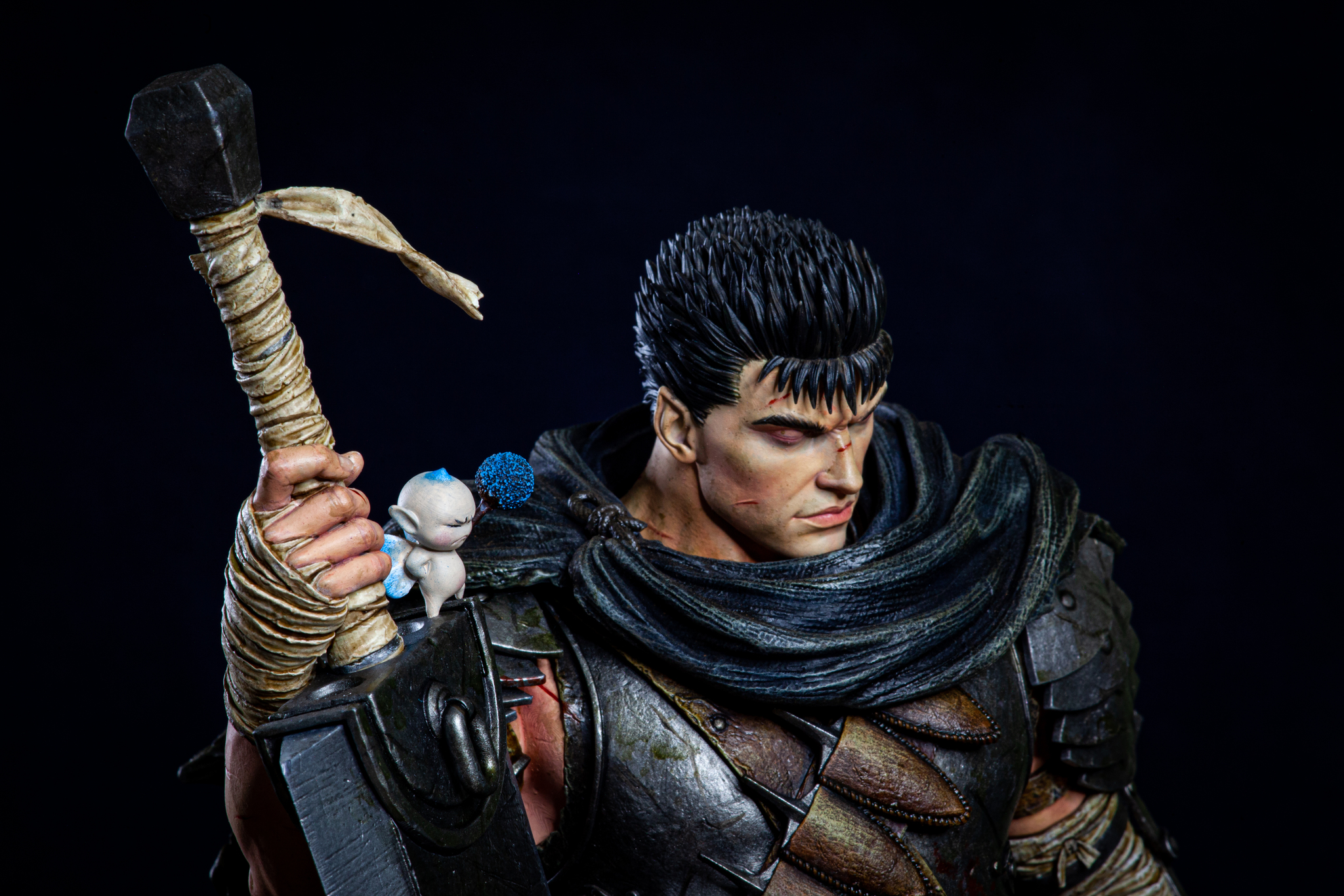 Guts figure from the anime Berserk. 3D printed and acrylic painted. - My, Hobby, Collecting, Creation, Collection, Miniature, Anime, Painting, Handmade, Photopolymer printing, Berserk, Guts, Sculpture, Games, Painting miniatures, Creation