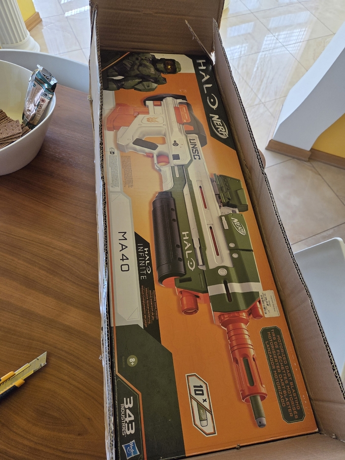 ���������� NERF Halo MA40 Halo Infinite Motorized Dart Blaster