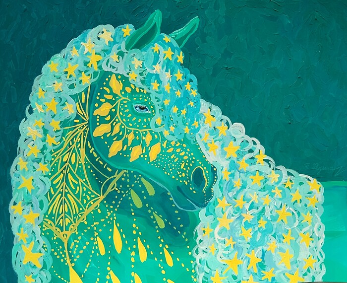 Морская лошадь (акрил)