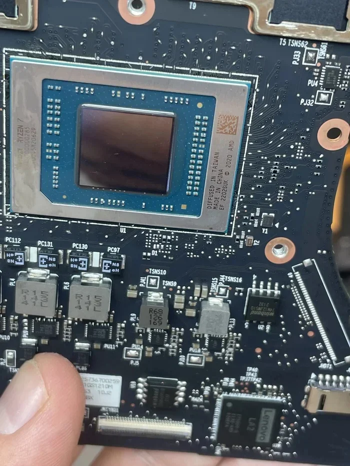Lenovo Yoga Slim 7 Carbon Repair: A Brick That Was Overheating in the Wrong Places. A Detective Story with a Thermal Imager - Soldering, Repair of equipment, Breaking, Lenovo, Dump, Rebolling, AMD, AMD ryzen, CPU, Laptop Repair, Spare parts, Video, Vertical video, Short videos, Longpost