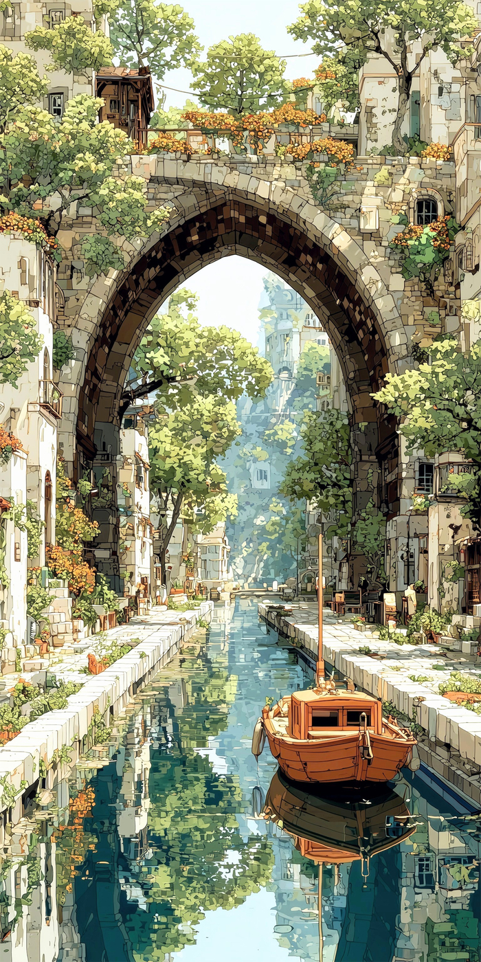 Waterway seen in the morning
