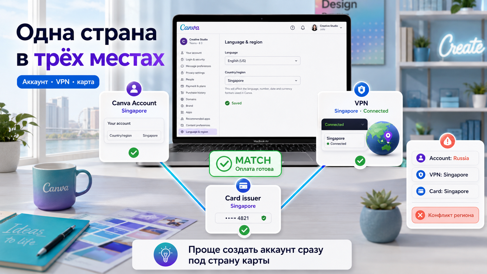 How to pay for Canva Pro from Russia in 2026 if the service is blocked - Series How to pay for subscriptions, Bank card, Appendix, Instructions, Apple, Rates, Canva, Company Blogs, Longpost, , Blog