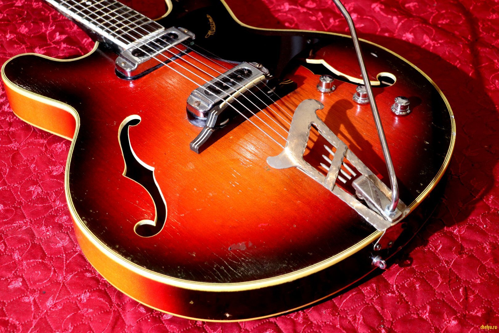 Musima 1657. East German ES - Series Guitar Collection, My, Music, Guitar, Collection, Memory, Ancient artifacts, Artifact, Musical instruments, GDR, Made in USSR, Rarity, Nostalgia, Retro, Vintage, 80-е, 70th, 90th, Video, Rutube, the USSR, Longpost
