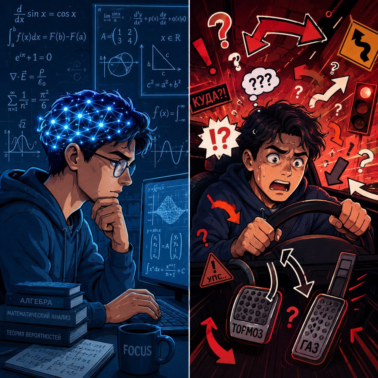 Why are smart people sometimes stupid at the wheel? Hidden dyspraxia you didn't know about - Brain, Anxiety, Stress, Psychiatry, Stupidity, Intelligence, Steering wheel, Driving, Instructor, Depression, Psychotherapy, Emotional burnout, Psychological help, Telegram (link), Longpost