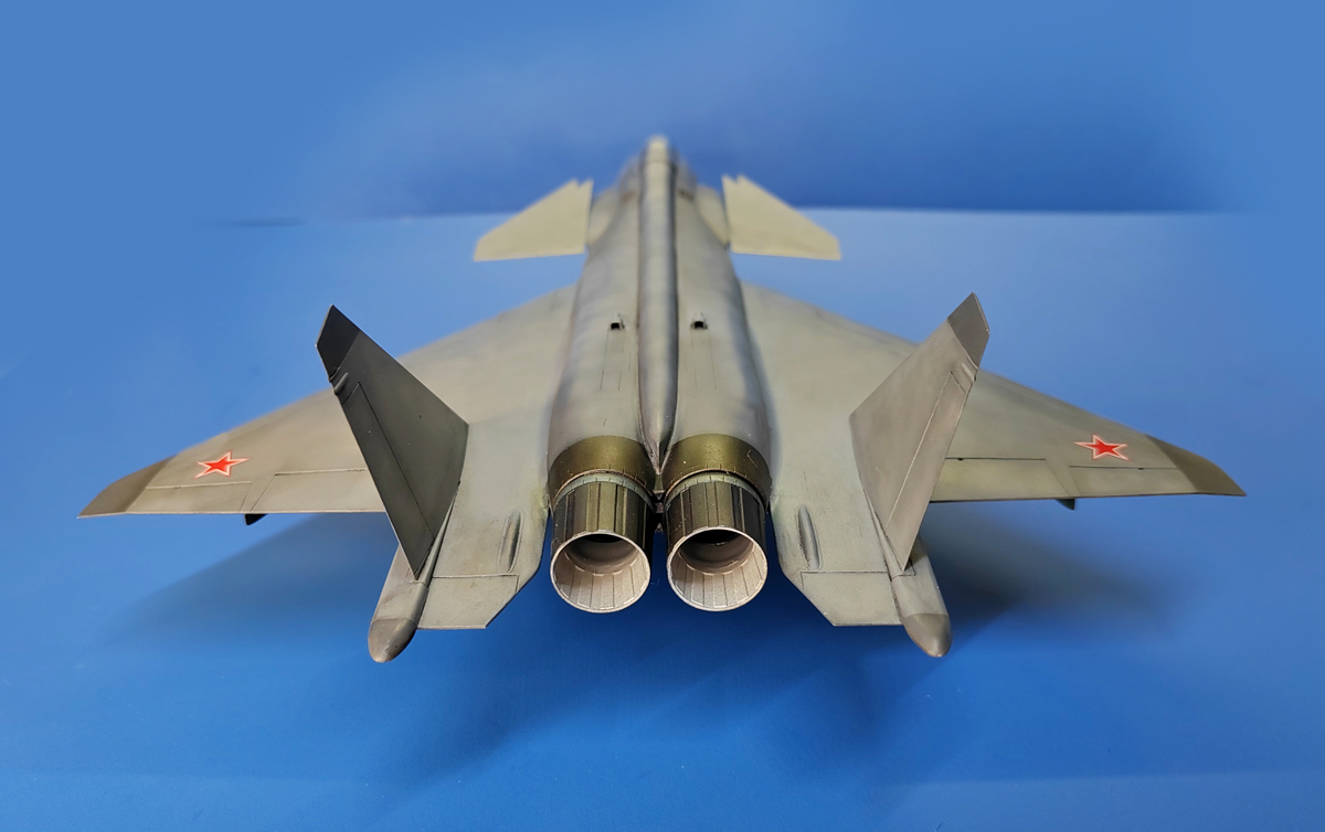 MiG 1.44 MFI - My, Fighter, Aviation, Military aviation, Aircraft modeling, Stand modeling, Scale model, Longpost