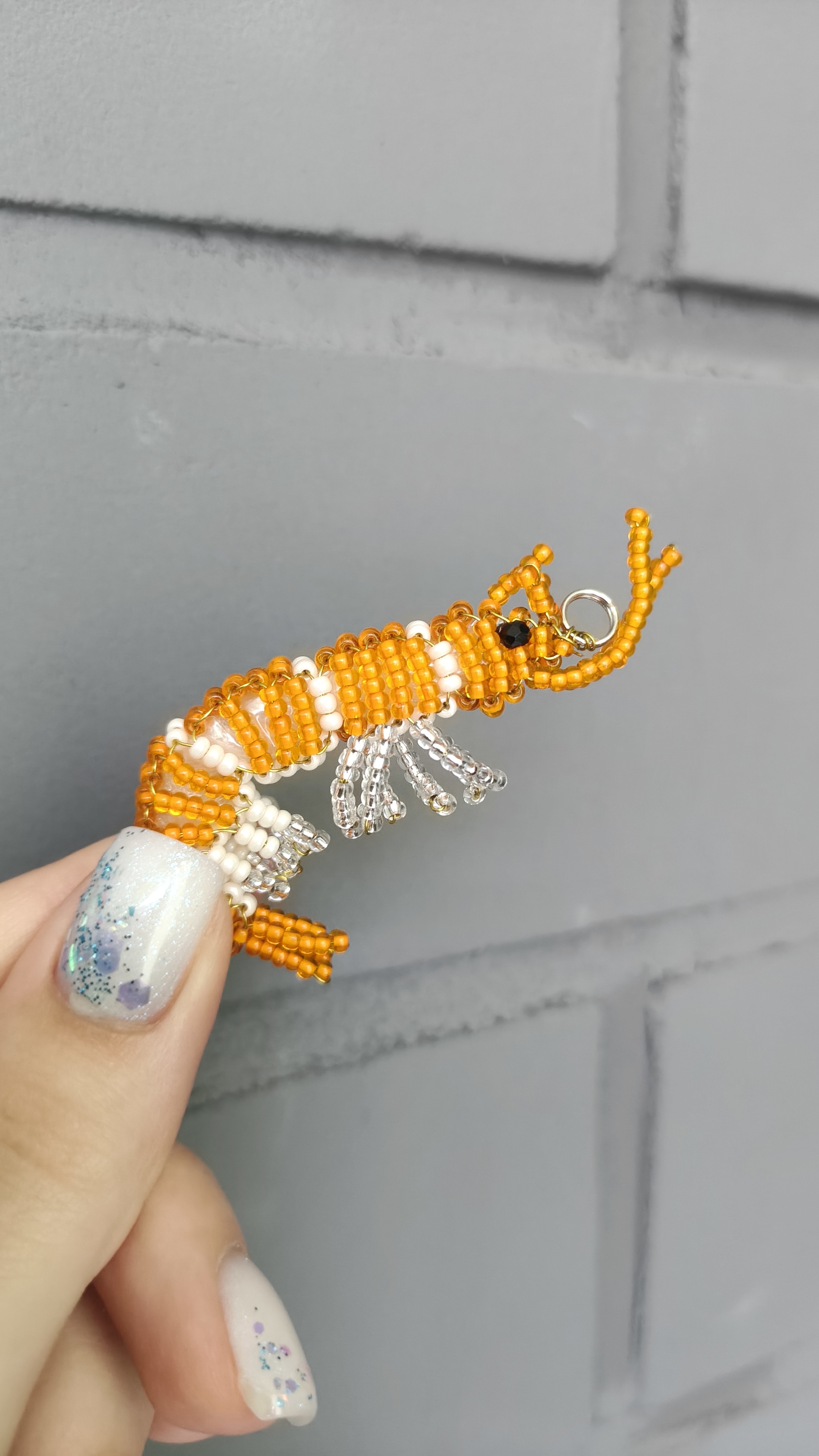 I was inspired by these ideas and braided a shrimp, I'm bragging!) - My, Beading, Beaded figurines, Shrimps, Video, Rutube, Longpost