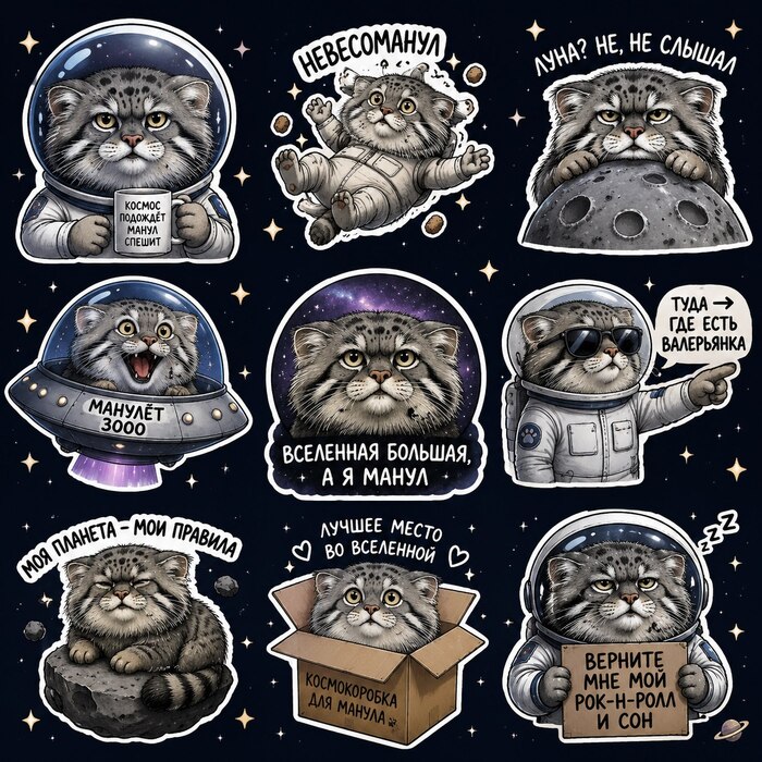 Космические стикеры)
