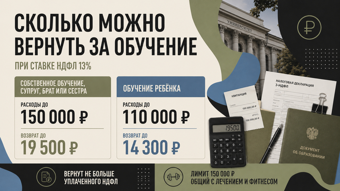 Рис. Сколько можно вернуть денег за обучение