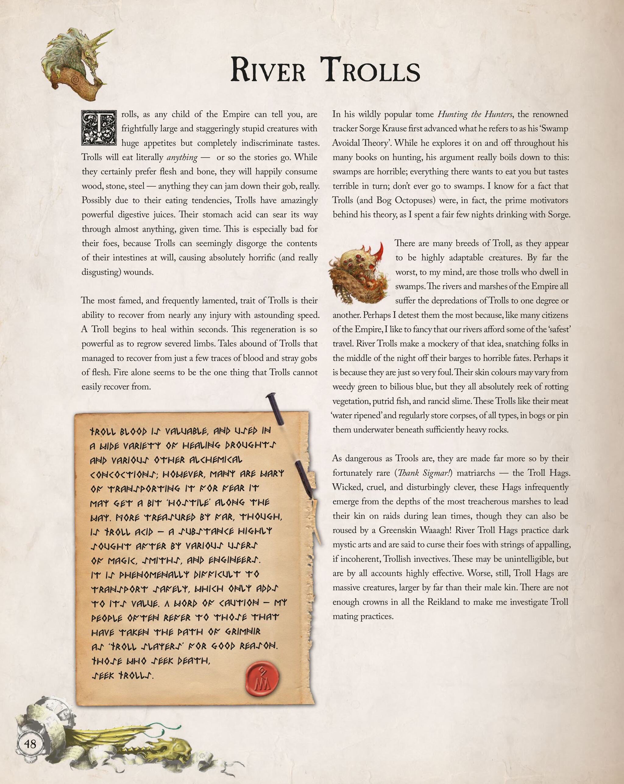 Warhammer Fantasy. Imperial Bestiary. Second Expedition. 019 - Series Warhammer Fantasy General information about the setting, My, Board games, Lore of the universe, Dark fantasy, Warhammer fantasy battles, Tabletop role-playing games, Warhammer, Longpost