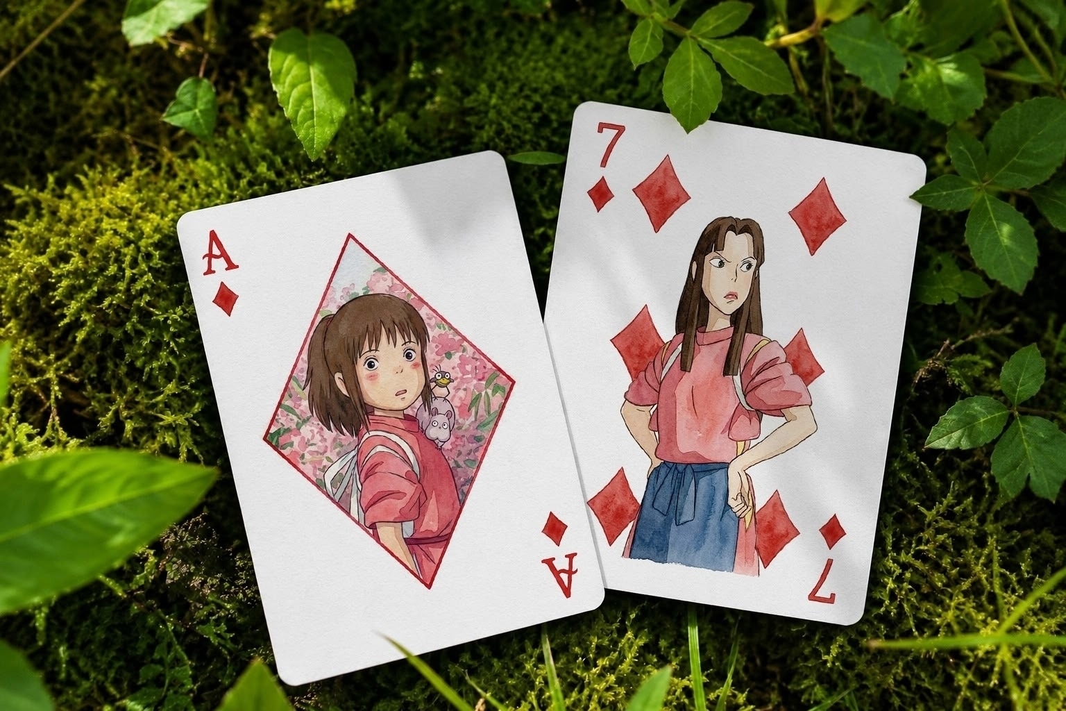 Cards based on Studio Ghibli - Creation, Studio ghibli, Art, Anime art, Drawing, Watercolor, Longpost