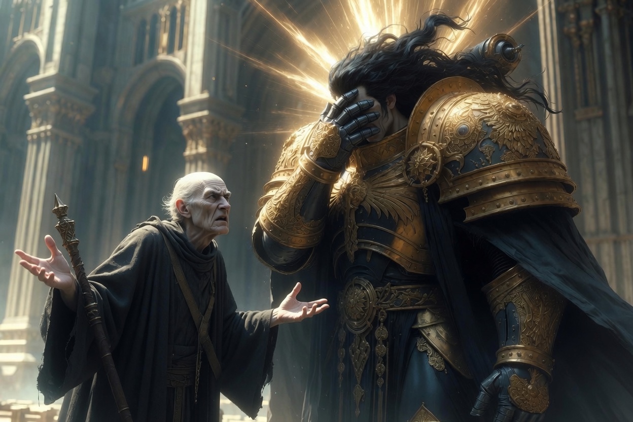 A Conversation That Never Existed - Series WarHammer40k, My, Warhammer 40k, The emperor, Imperium, Humor, Honesty, Longpost