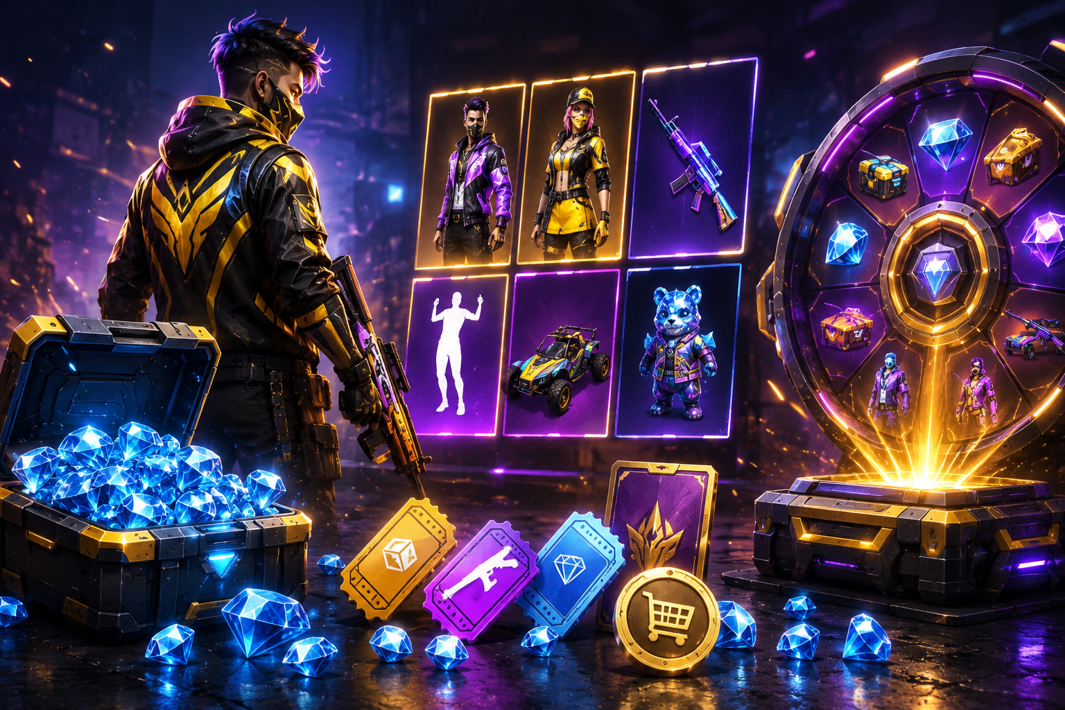 How to get diamonds in Free Fire: Gift cards from 110 to 2420 diamonds and the start of Season 44 - Instructions, Appendix, Games, Free Fire, Company Blogs, Longpost