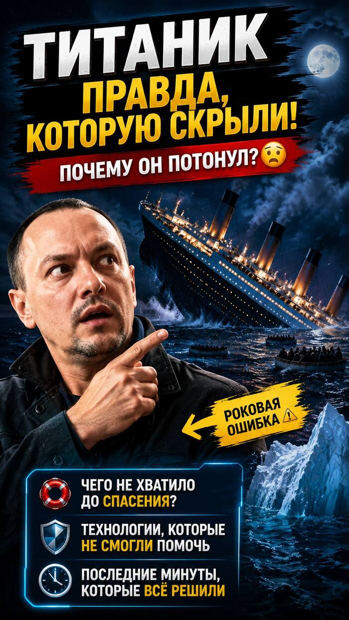 Один айсберг против величайшего корабля: что произошло с «Титаником» на самом деле