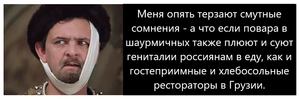 Nobody likes occupiers... - My, Humor, Memes, Picture with text, Short post, Politics, Georgia, Tourism, Migrants, Shawarma