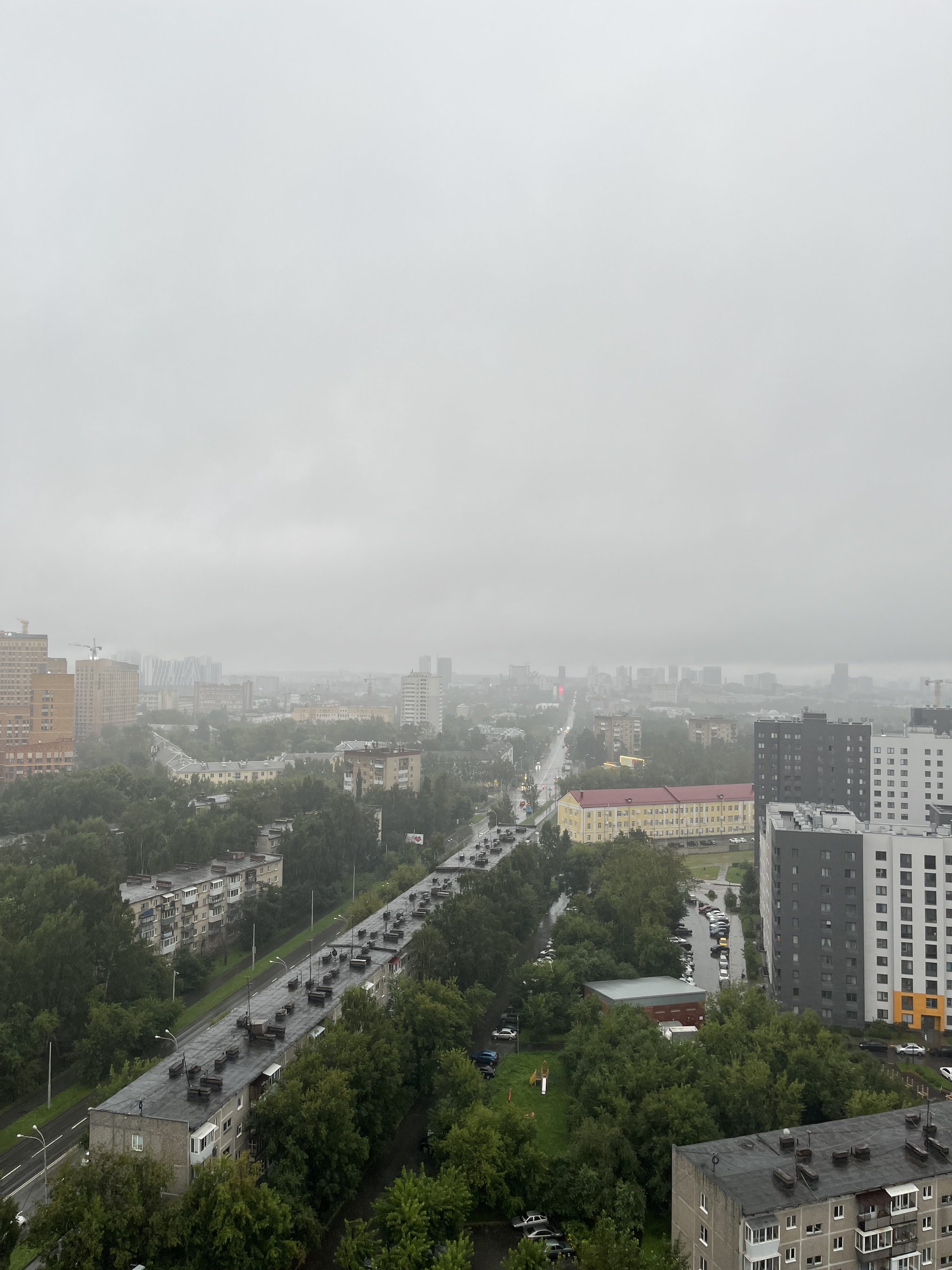 Good rainy and cold morning :) - My, Morning, Good morning, Summer, Mood, Town, Longpost, The photo, Mobile photography