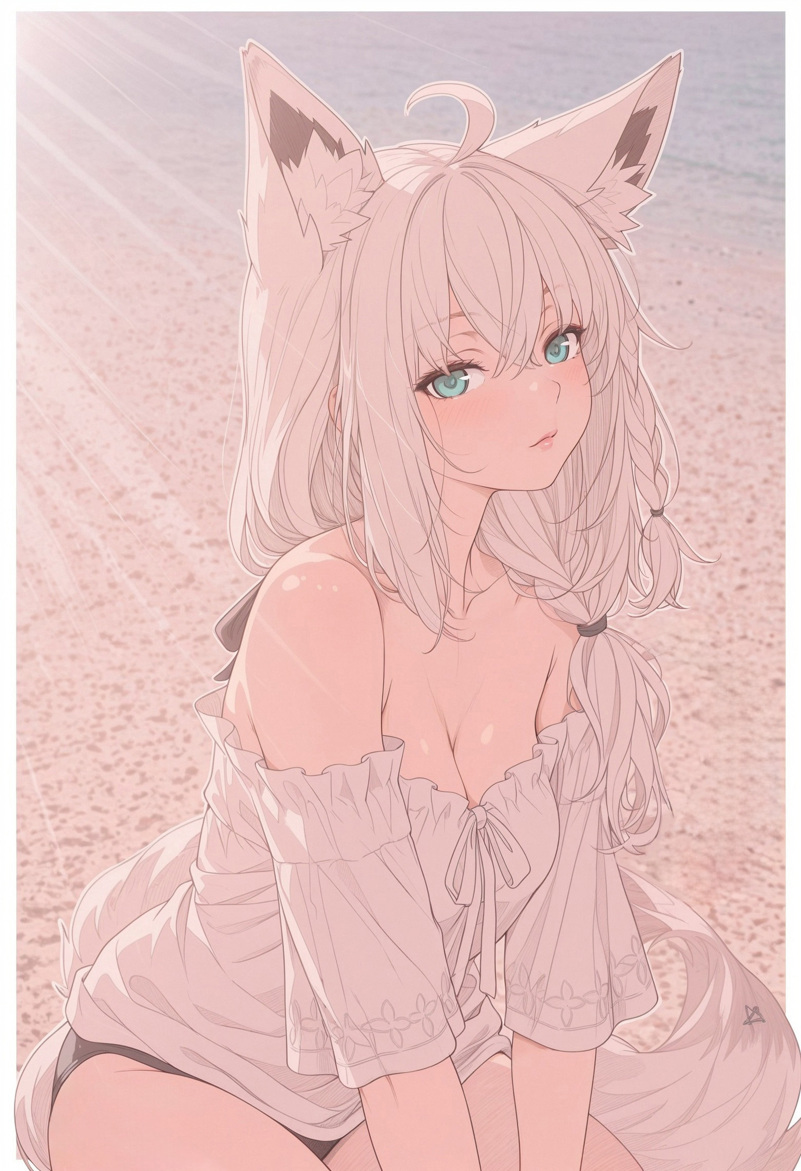 Continuation of the post Fubuki - My, Neural Network Content, Anime, Anime art, Art, Girls, Shirakami fubuki, Hololive, Virtual youtuber, Neural network art, Animal ears, Reply to post