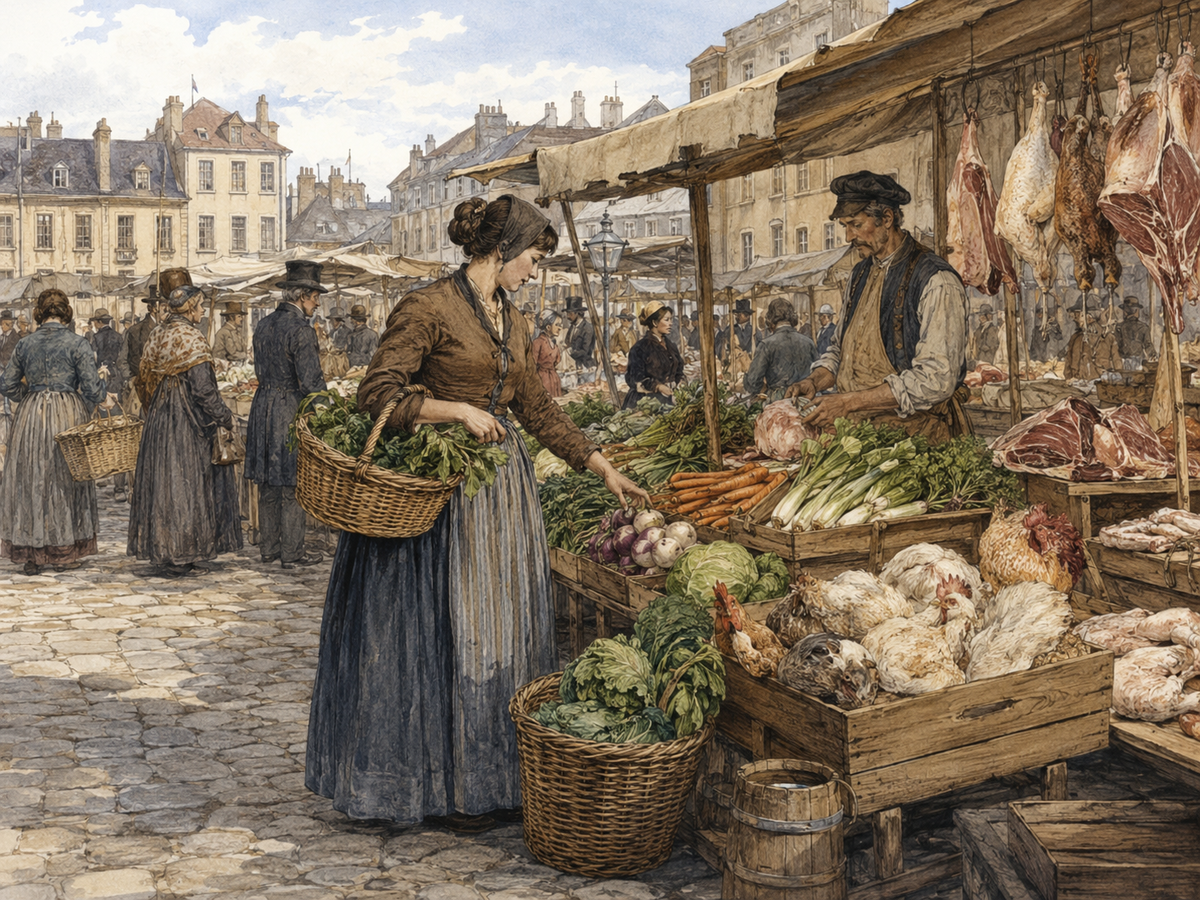 A City Cook's Day: Market, Oven, and Family Dinner - My, Everyday life, 19th century, Cook, Российская империя, Facts, Longpost