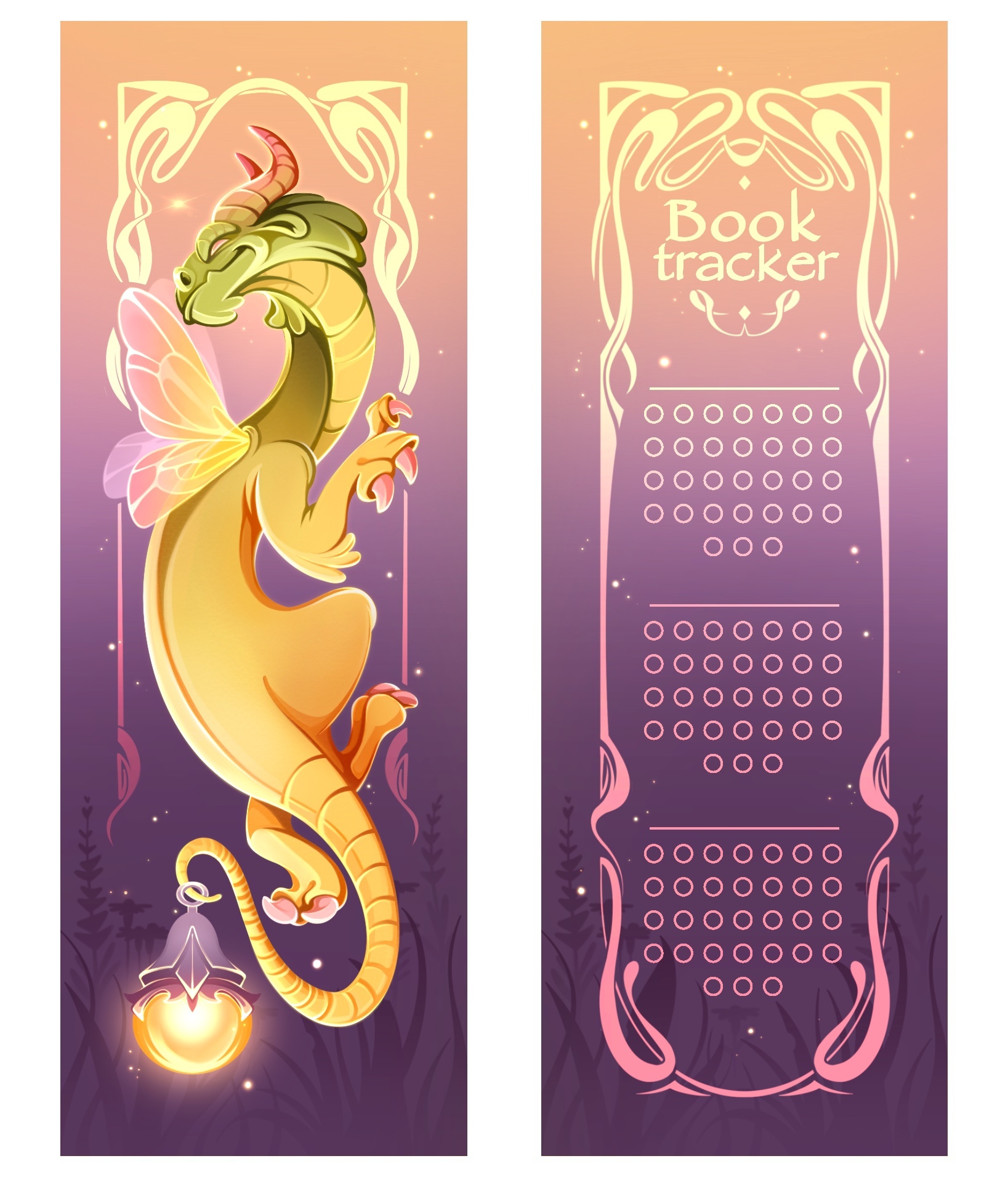 Last one: Moth Dragon - Series bookmarks, My, Images, Illustrations, 2D, Procreate, Painting