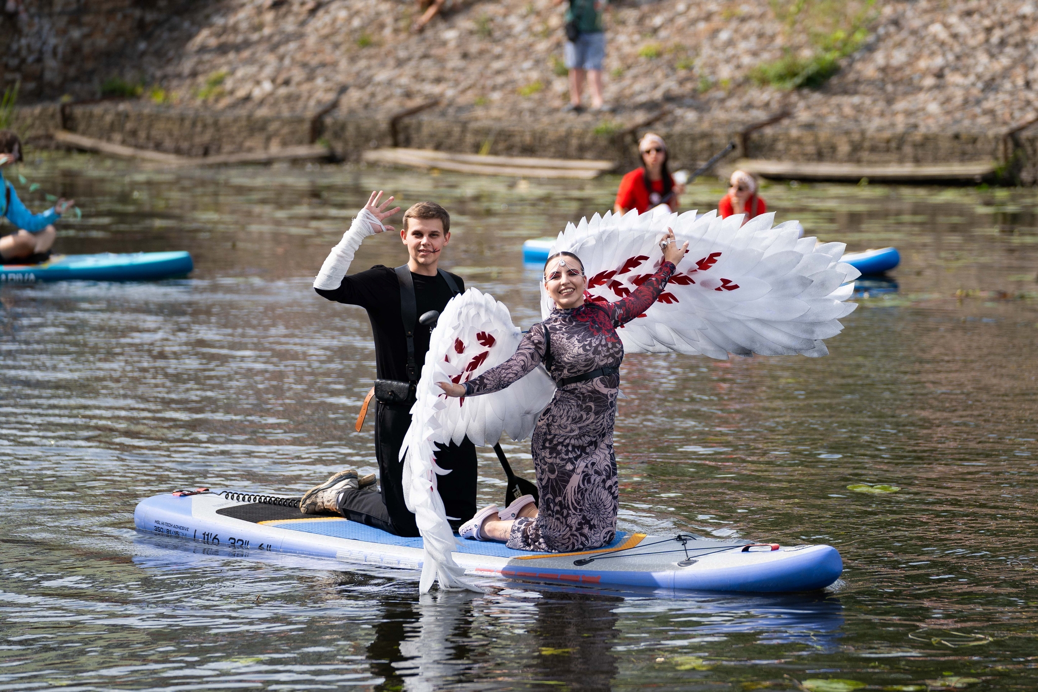 The fifth SUP carnival on the waves of Uvodi Mighty - My, Paddleboard, SUPsurfing, Carnival, Day of the city, Ivanovo, Ivanovo region, Holidays, The festival, River rafting, Girls, Sports girls, Sport, Cosplay, Costume, Longpost