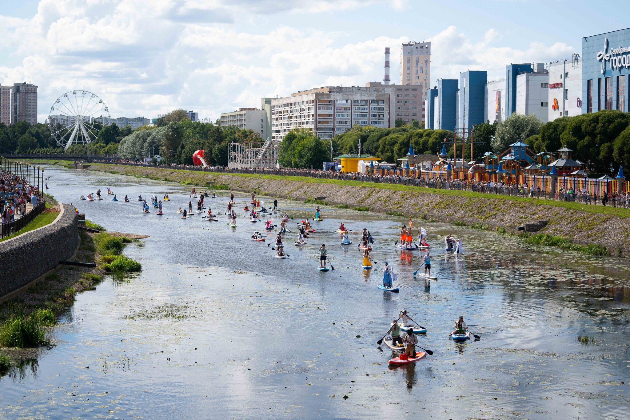 The fifth SUP carnival on the waves of Uvodi Mighty - My, Paddleboard, SUPsurfing, Carnival, Day of the city, Ivanovo, Ivanovo region, Holidays, The festival, River rafting, Girls, Sports girls, Sport, Cosplay, Costume, Longpost