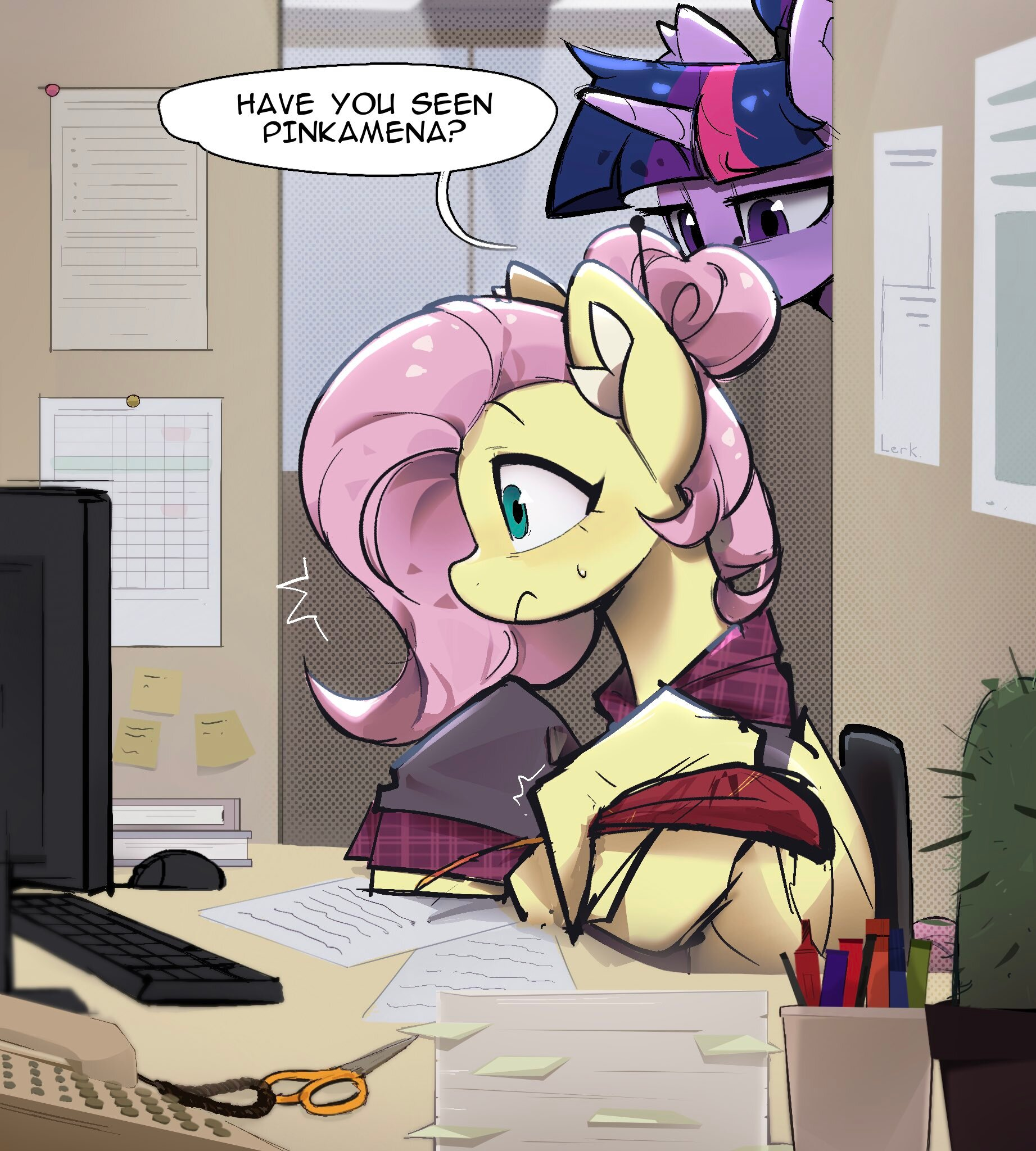 Second Shift. Part 2 - Series Office workers, My little pony, Twilight sparkle, Fluttershy, Longpost