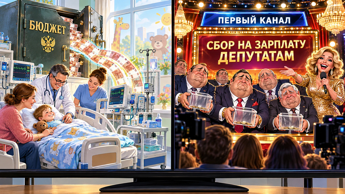 Детям — лечение из бюджета, депутатам — сбор по телевизору!