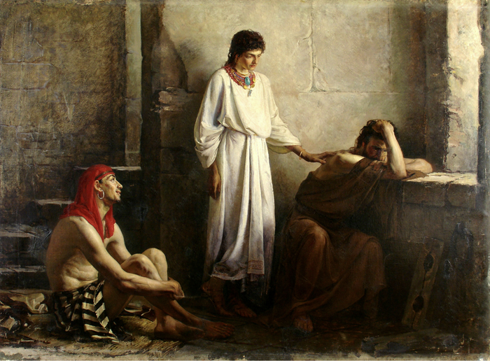 «Иосиф, толкующий сны», Иосиф Карлович Винцман 1875